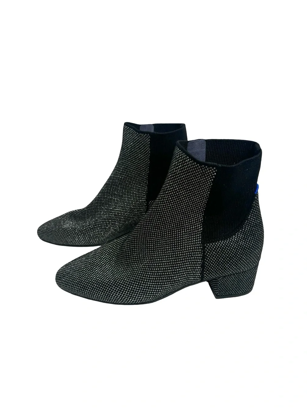 Rothy’s | The Classic Boot in Star Studded Merino Wool 8.5 Black Silver